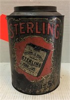 Large Sterling Tobacco Tin