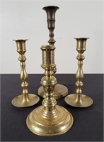 Brass Candle Stick Holders (4)