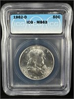 1962-D Silver Franklin Half-Dollar MS63