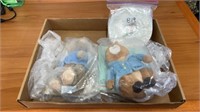 Peter Rabbit plush lot and plate