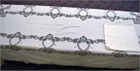 Ecru Vintage Cut Work & Needle Lace Tablecloth