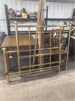 BRASS BED FRAME, 3/4 BED SIZE