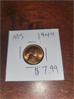 MS 1944 wheat penny