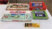 Lot of 5 Board Games, Dominoes, Park and Shop,