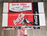 Large Coca Cola Advertising Banner & Coca Cola