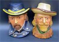 Buffalo Bill Cody and COL Custer Chalkware