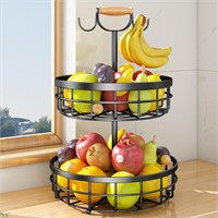 SAYZH 2-Tier Fruit Basket Bowl Vegetable Storage w