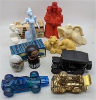 (KC) Avon colognes, perfumes and scented figures.
