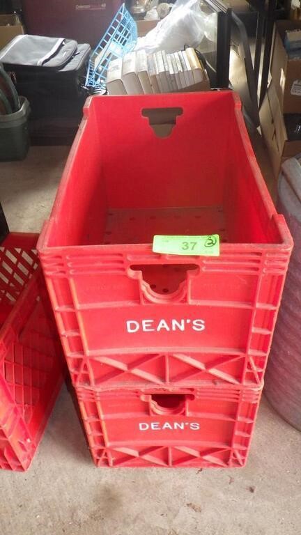 2 DEANS MILK CRATES