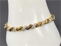 18k gold plated sterling silver bracelet -