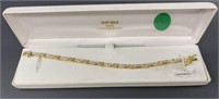 18k gold plated sterling silver bracelet -