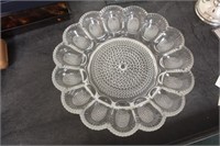 Large Devil Egg Glass Platter