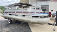 1988 Grumman Pontoon Boat 24’ & Trailer