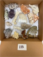 12" x 12' Box Lot Stone Animals and Other as Shown