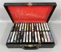 Vintage Cassette Tape Lot & Case