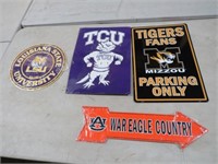 (4) SPORTS THEMED DECORATIVE SIGNS