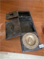 Vintage ashtray, smoking tray with storage