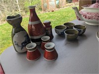 Assortment of china tea sets and 3 bowls (Back
