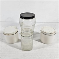 (4) Vintage Glass Jars