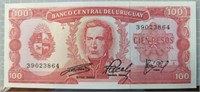 Uruguay $100. Banknote