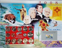 2008  P&D  US Mint sets in display