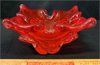 VIBRANT MID CENTURY LORRAINE GLASS DISH