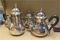 Silverplated Teapots, Cream and Sugar