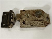 Vintage old metal door lock