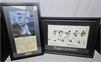Reggie Jackson & Rudy Jackson Signed Print  JSA