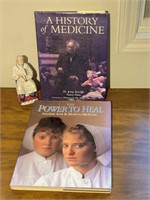 Medical Books & Dr. Figurine