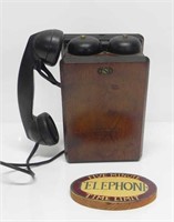 VINTAGE NORTHERN ELECTRIC WALL CRANK TELEPHONE