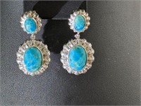 SX .925 Turquoise Earrings-Thailand