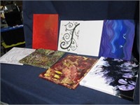 paintings on canvas .