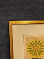 Framed S&N Textured Sunflowers Print