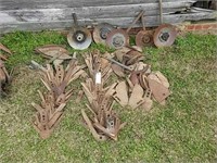 Large assortment of plow sweeps and disc