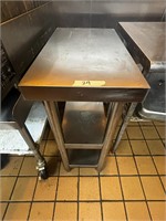 All S.S. Table with Undershelf LIKE NEW