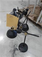 Lot of 5 Matt Black Desk Lamps