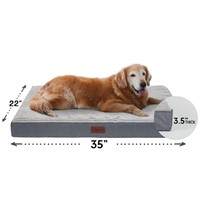 WF9755  Ophanie Large Orthopedic Dog Bed 35" Gray