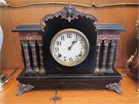 Vintage Mantel Clock, Classical Motif