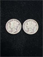 1927 & 1928 Mercury Dimes