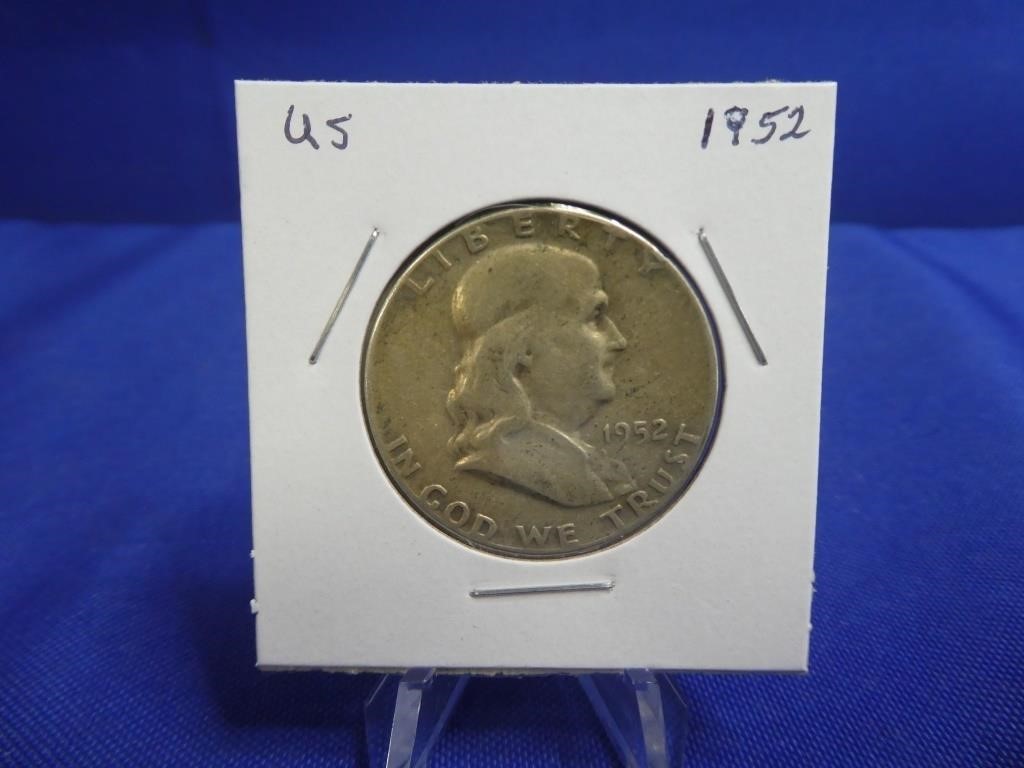 U S 1952 Silver Fifty Cent Coin
