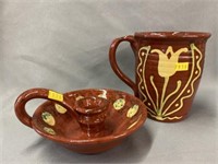 (2) Pieces of Jeff White Redware Pottery