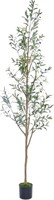 7.6ft (92'') Olive Tree Tall Skinny Artificial
