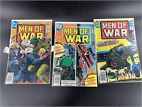3 DC comics from Men of War #2, 18, 25