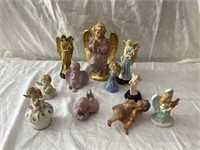 Estate Lot of 11 Angel Figurines
