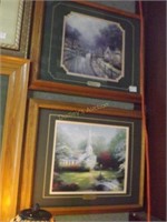 2 framed Thomas Kincaid prints