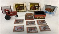 lot of 6,5-Tractors,Collectors Card Tin,IH,Ford