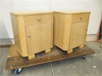 2 SOLD WOOD END/NIGHT CABINETS