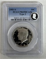 1981-S KENNEDY GRADED HALF DOLLAR