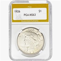 1926 Silver Peace Dollar PGA MS63